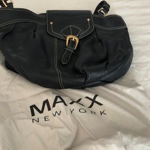 Maxx New York | Bags | Black Leather Maxx New York Hobo Bag | Poshmark